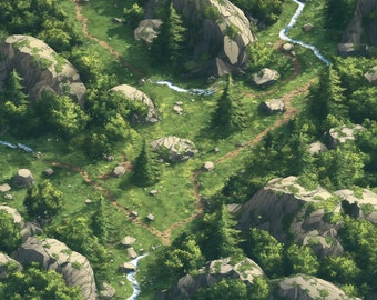 Battlemap Series: RPG Assorted Forest Maps DnD Pathfinder or any TTRPG