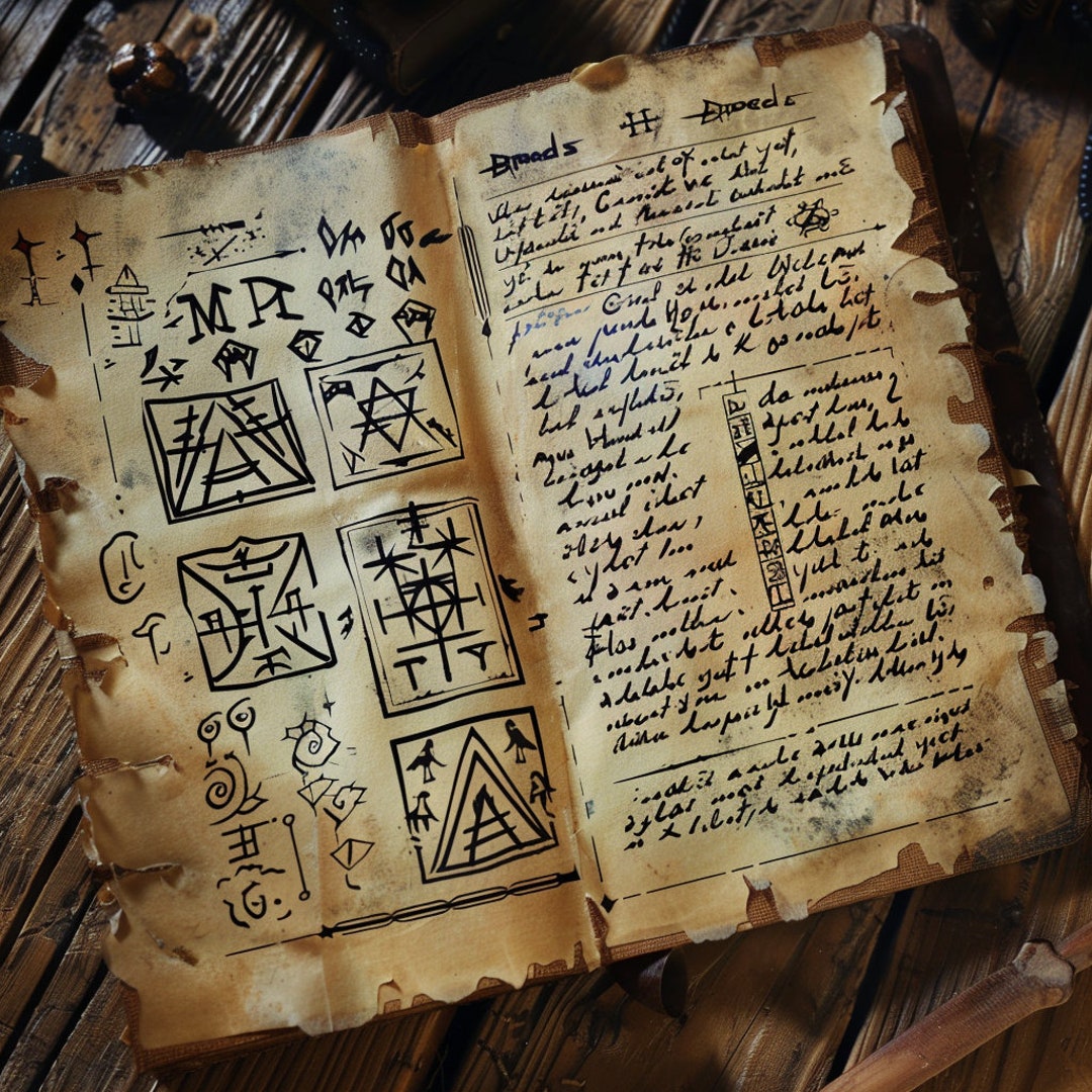 Book of Runic Magic, Dnd, Call of Cthulhu, RPG Gaming Asset, Ancient ...