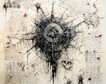 Cosmic Charts, RPG Gaming Asset, Pages of Madness (9 images)