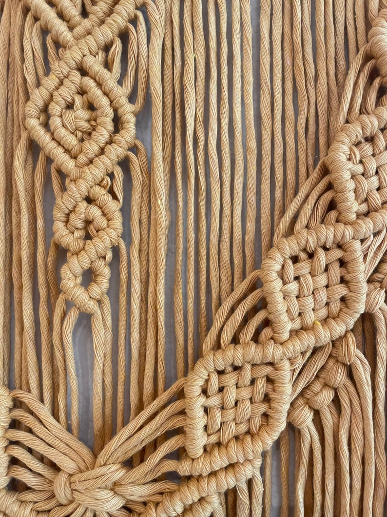 Large Mustard Yellow Macrame Wall Hanging Wall Decor Woven Etsy