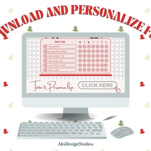 EDITABLE Reward Behavior Chart for Kids Children Countdown to Christmas ...