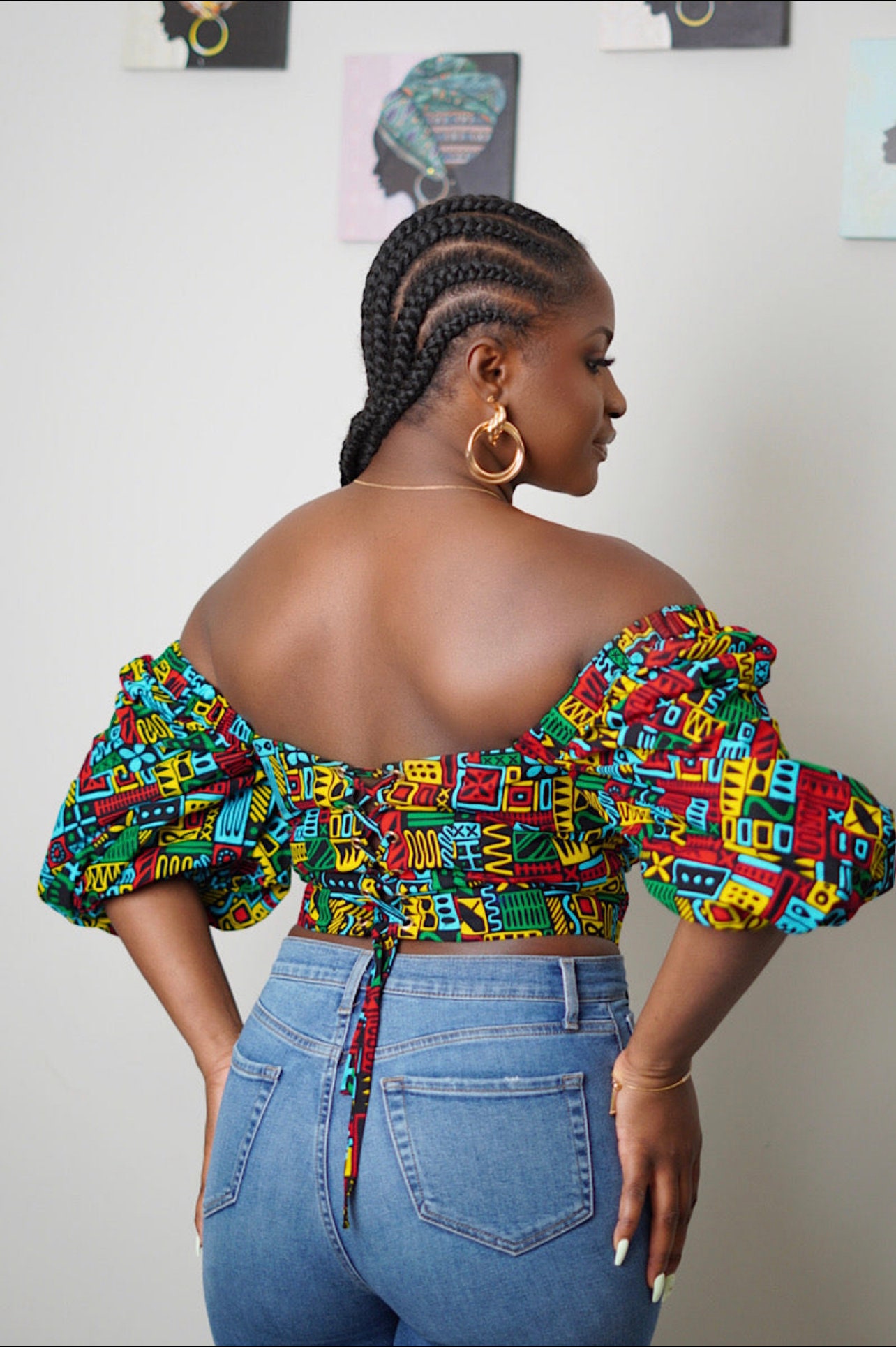 African print Ida top by tunuprints - Corsets - Afrikrea