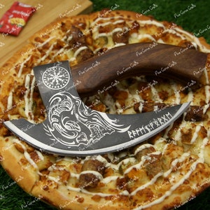 Pizza Cutter, The Original Pizza Axe, Pizza axe, Cutting board, Viking Axe, Slicer, chopper Axe, Medieval Axe, Mother&#39;s Day Gift