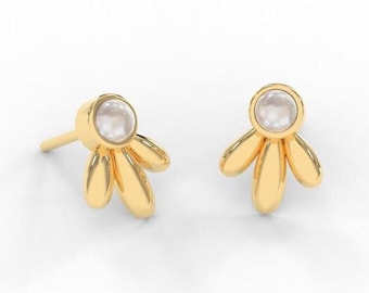 Minimalist Pearl Earrings • Dainty Pearl Studs • Elegant Pearl Earrings • Mother's Day Jewelry • Small Pearl Earrings • Wedding Jewelry