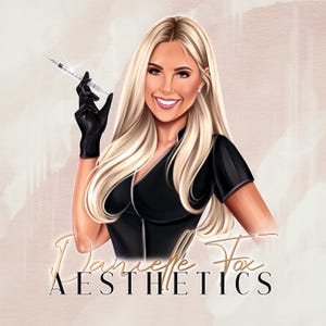 Beauty Lashes Logo Design Cartoon Portrait Logo Kosmetikerin Krankenschwester Digitales Logo Friseur Logo Nail Artist Design Ästhetik Logo