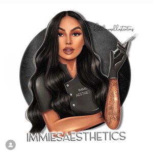 Cartoon Portrait Business Logo | Esthetician, Beauty, Salon, Makeup Artist, Aesthetics, Hairdresser Logo | Custom Avatar Branding, logo image 7