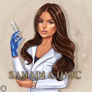 Cartoon Portrait Business Logo | Esthetician, Beauty, Salon, Makeup Artist, Aesthetics, Hairdresser Logo | Custom Avatar Branding, logo image 3