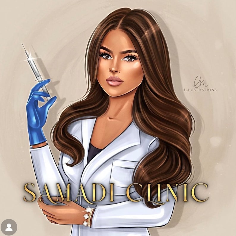 Cartoon Portrait Business Logo | Esthetician, Beauty, Salon, Makeup Artist, Aesthetics, Hairdresser Logo | Custom Avatar Branding, logo image 3