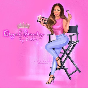 Make Up Artist Logo,Make Up Logo Design,Beauty Salon Branding,Cartoon Logo,Digital Portrait,Custom cartoon Logo,Custom Business Logo,