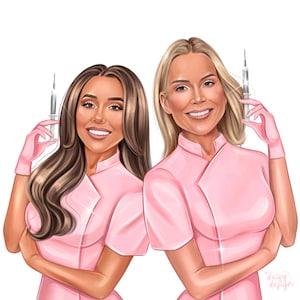 Multiple person logo, beauty salon logo, custom logo, cartoon logo, cartoon logo design, character logo, staff logo, custom cartoon logo