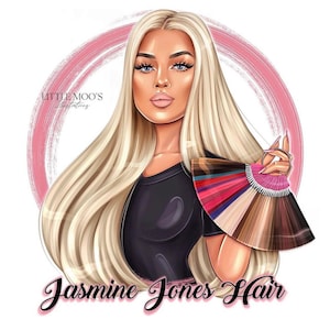 Kapper logo, haarverlenging logo ontwerp, Hair Studio logo, kapper logo, kapsalon logo, aangepast logo portret, cartoon logo