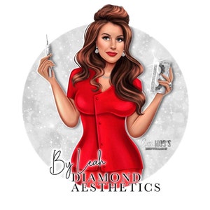 Cartoon Portrait Business Logo | Esthetician, Beauty, Salon, Makeup Artist, Aesthetics, Hairdresser Logo | Custom Avatar Branding, logo image 9