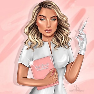 Cartoon Portrait Business Logo | Esthetician, Beauty, Salon, Makeup Artist, Aesthetics, Hairdresser Logo | Custom Avatar Branding, logo image 5