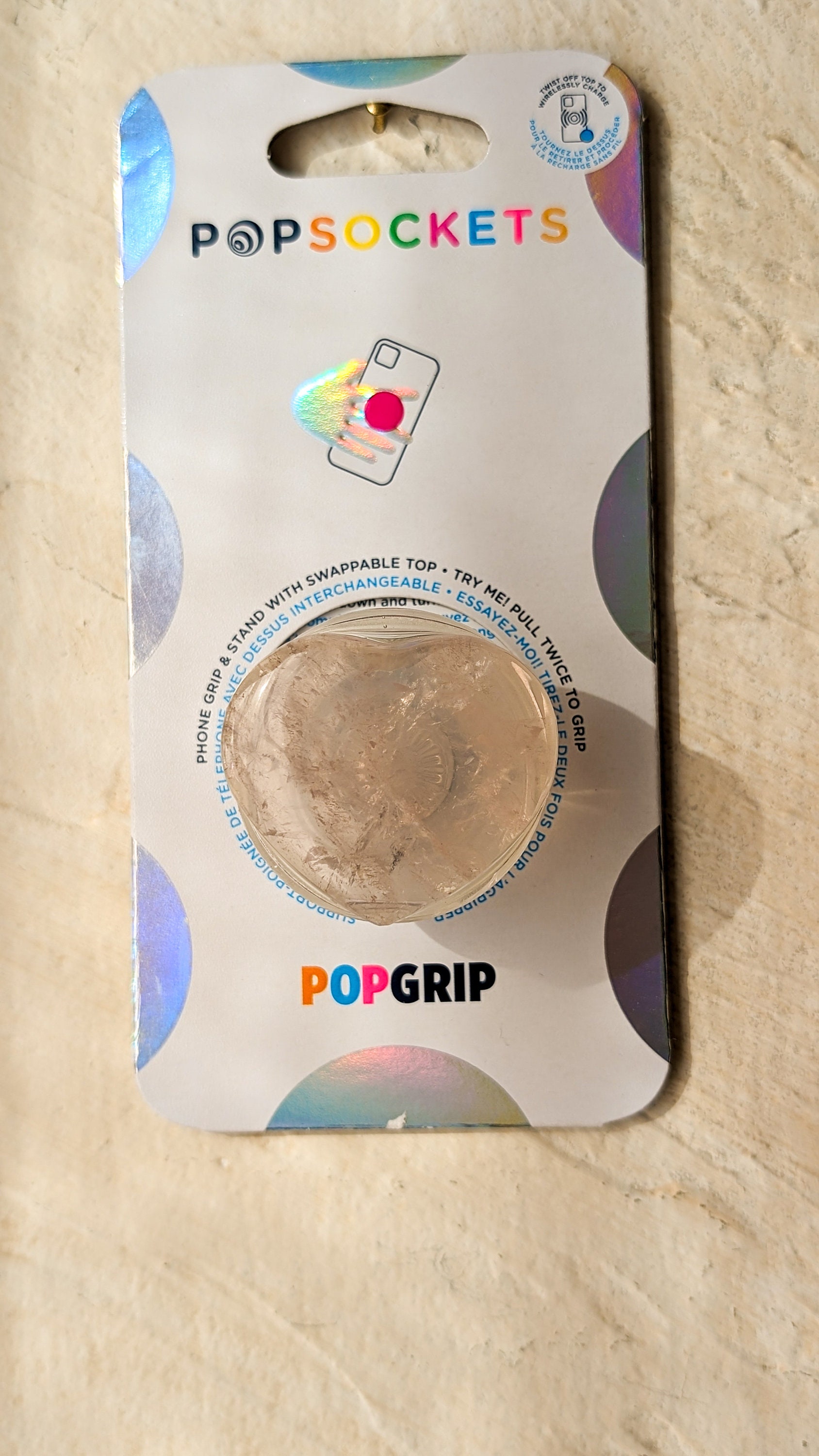 Rose Quartz Heart Popsocket Etsy