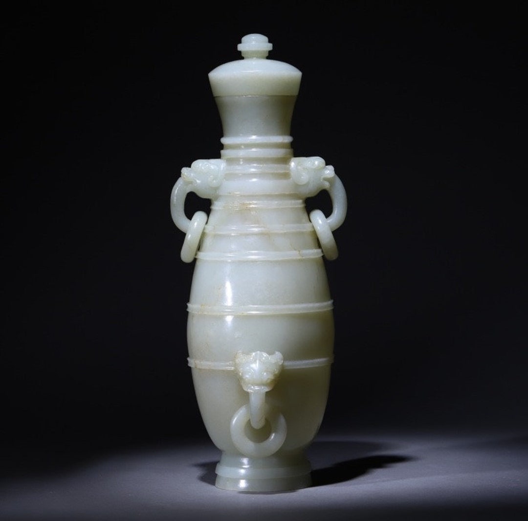 Chinese Antique Jade Vase Etsy