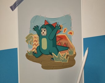 Illustration A5 A4 A3 Dinosaurier, Kinderspiele
