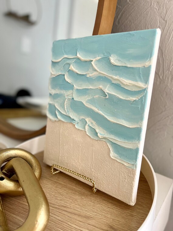 Ocean Wave Textured Painting