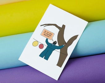 Aufgabemaster Karte 5x7 - Digital Download - Baumzauberer - Romesh Ranganathan - Printable - lustig, Geburtstag