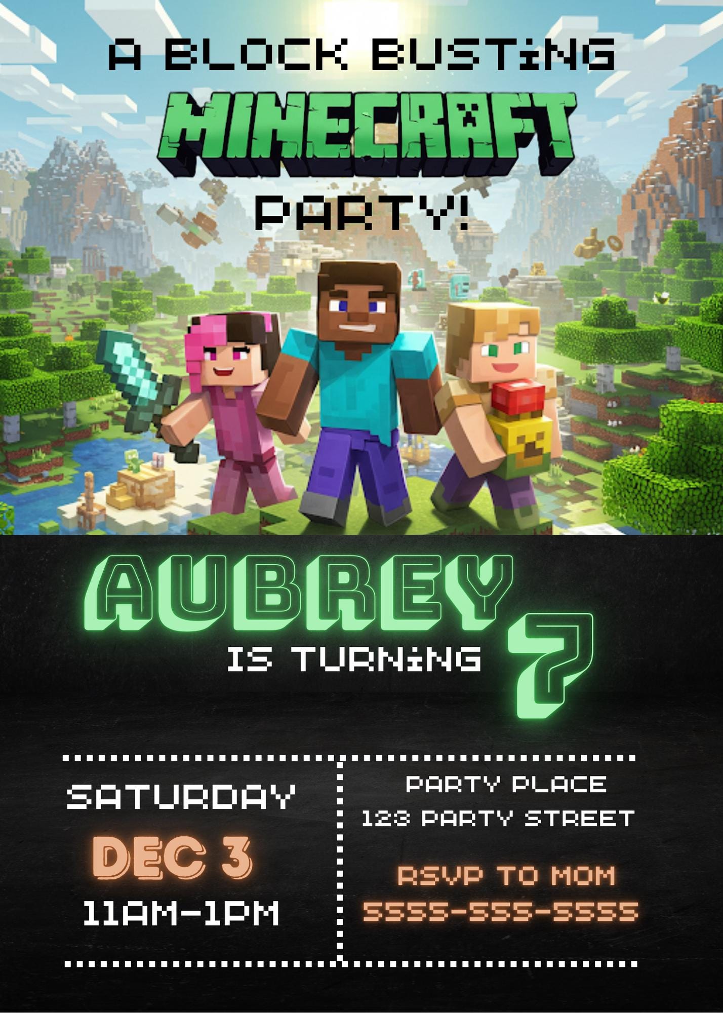 Custom Birthday Invite under $5