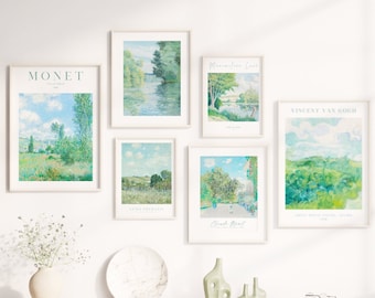 Sage Green Wall Art Set, Printable Gallery Wall Prints, Botanical Decor, Modern Eclectic Art Download, Boho Poster Set, Digital Prints
