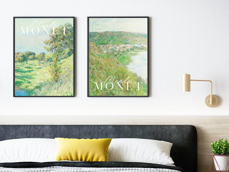 Set of 3 Monet Print, Monet Gallery Wall Set, Pastel Claude Monet Art ...