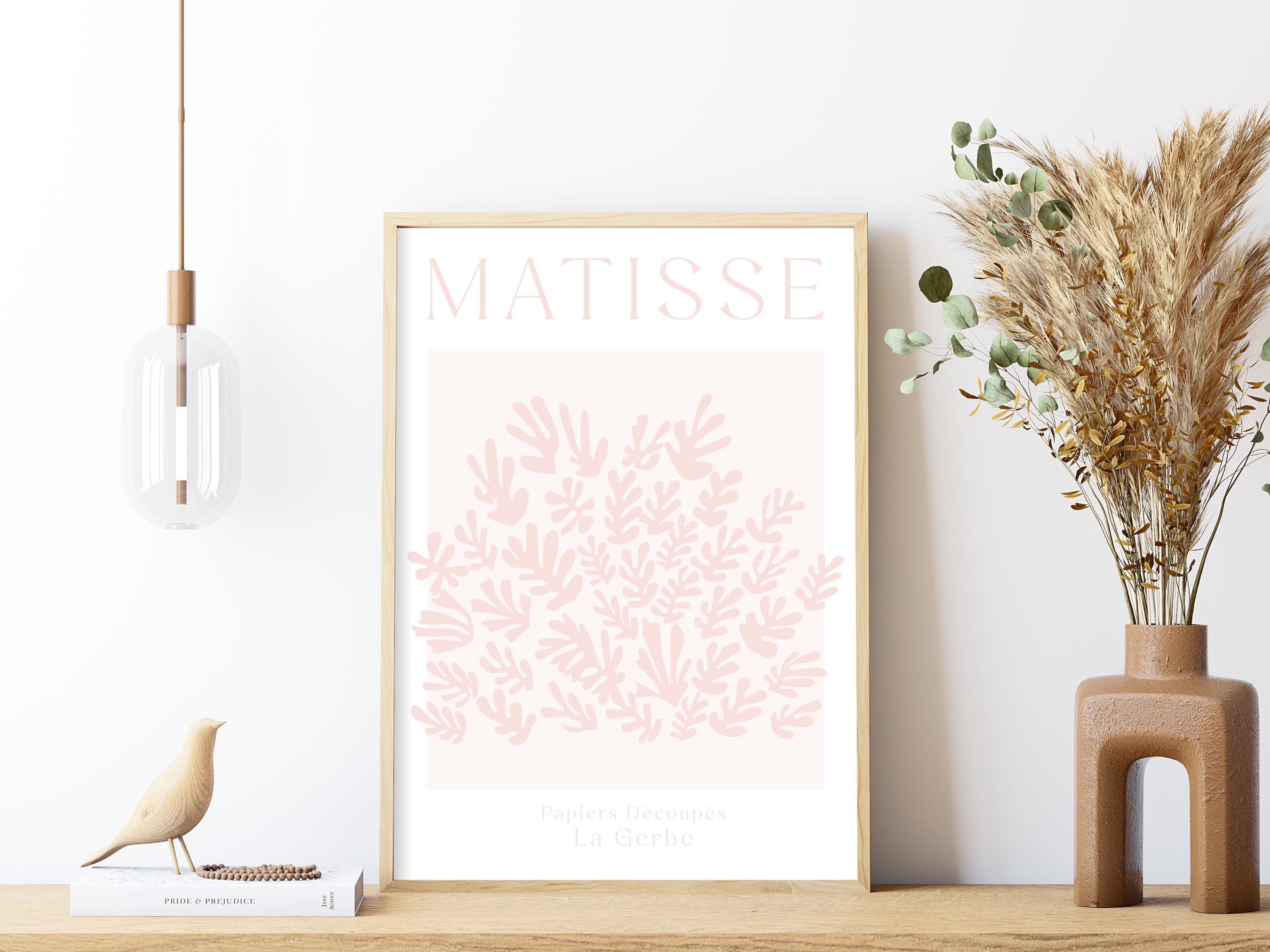Set of 6 Pale Pink Gallery Wall Set, Monet Print Set, Matisse Print ...
