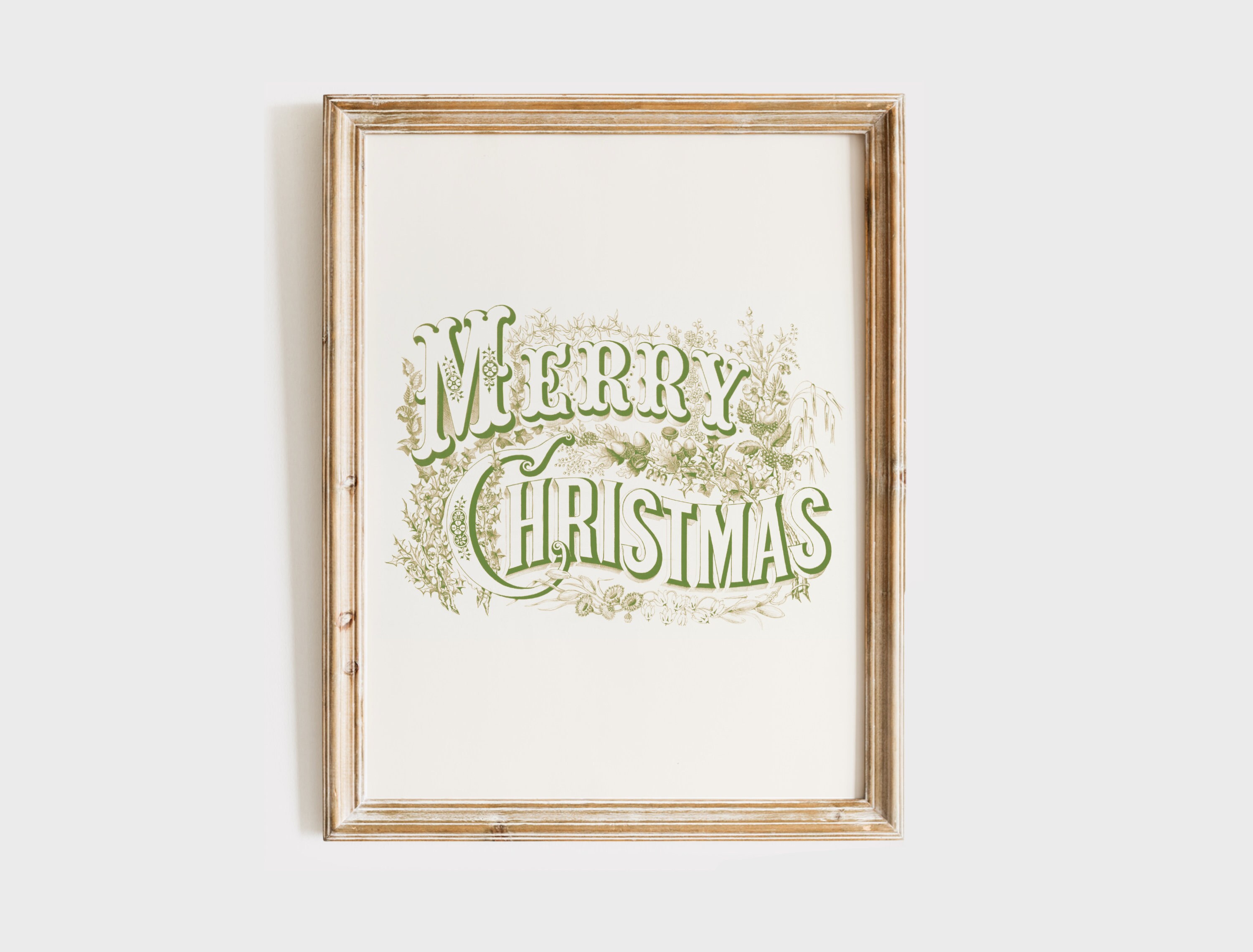 Christmas Print, Christmas Gallery Wall Set, Vintage Christmas Wall Art