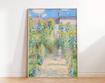 Monet Wall Art, Claude Monet Art Print, Impressionist Landscape Painting, Garden Print, Flower Poster, Digital Download