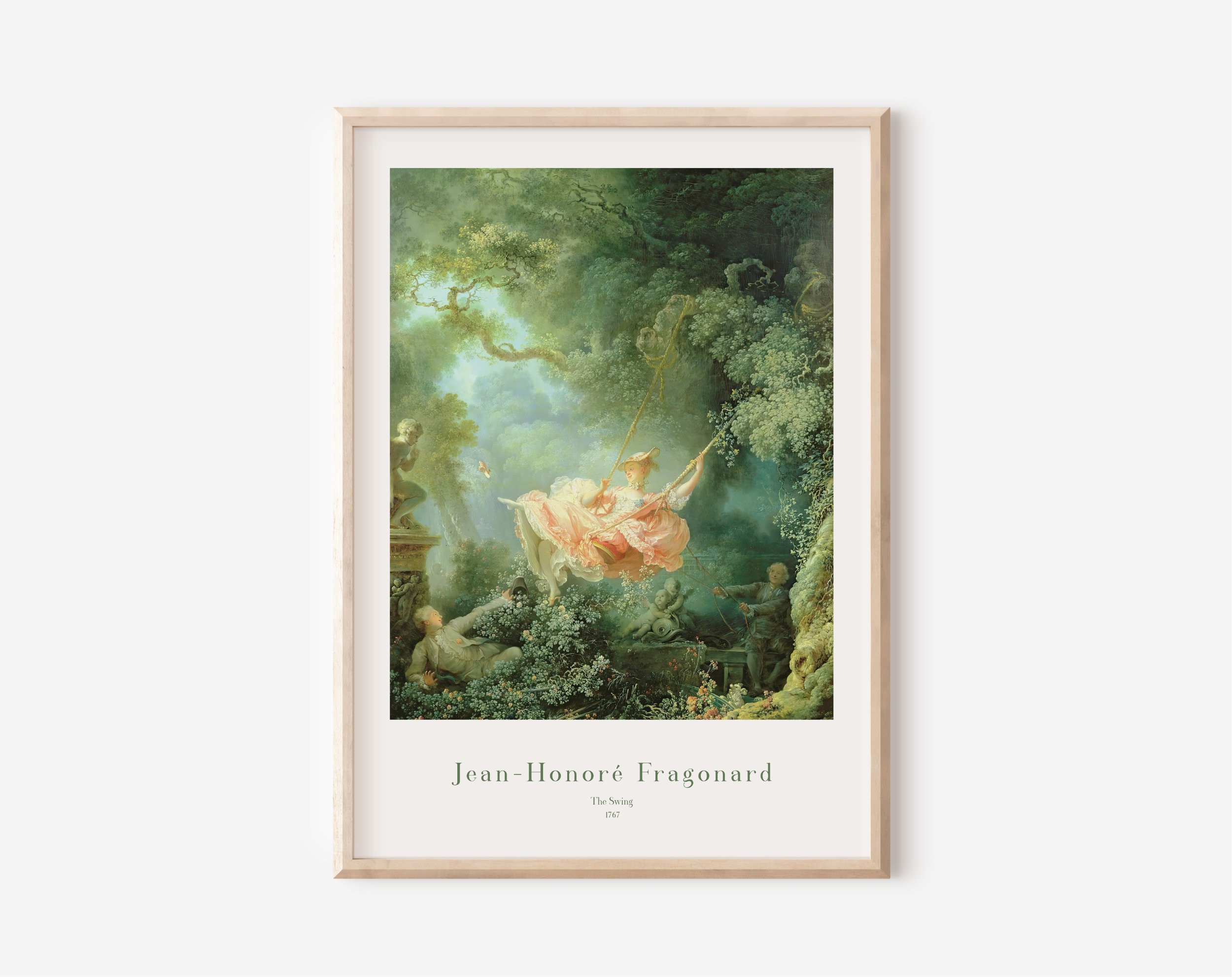 The Swing Art Print, Girl on Swing, Fragonard the Swing, Baroque