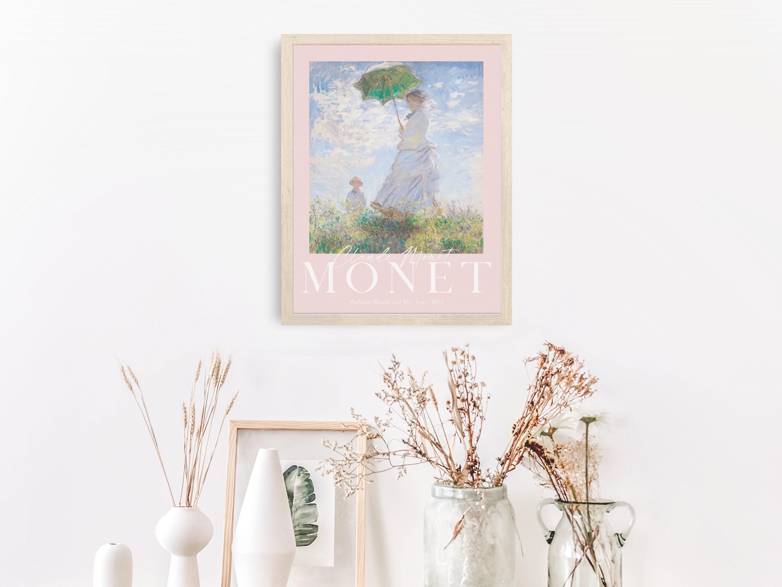 Set of 6 Pale Pink Gallery Wall Set, Monet Print Set, Matisse Print ...