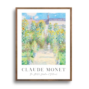 Claude Monet Print Digital Download, Sage Green Wall Art, Classic Painting Poster, Exhibition Poster, Printable Wall Art, Museum Poster