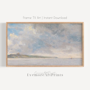 Dipinto di paesaggio marino per Samsung Frame TV / Arte digitale costiera estiva / Arte scaricabile per Frame TV