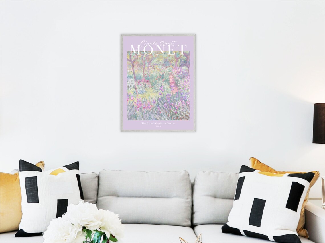 Monet Print Download Pastel Purple Monet Poster Classic - Etsy