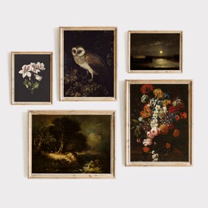 Witchy Halloween Gallery Wall Set: Spooky Vintage Art Prints (Digital Download