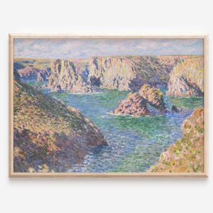 Monet Wall Art Printable, Monet Beach Print, Vintage Poster, Coastal Gallery Wall Art, Seascape, Printable Wall Art