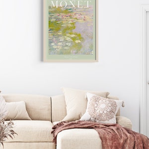Monet Print, Sage Green Monet Poster, Classic Painting Poster ...