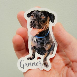 Personalized Dog Stickers - Hand Drawn | custom pet sticker, custom dog sticker, dog face sticker, sticker of my dog, stickers of my pet