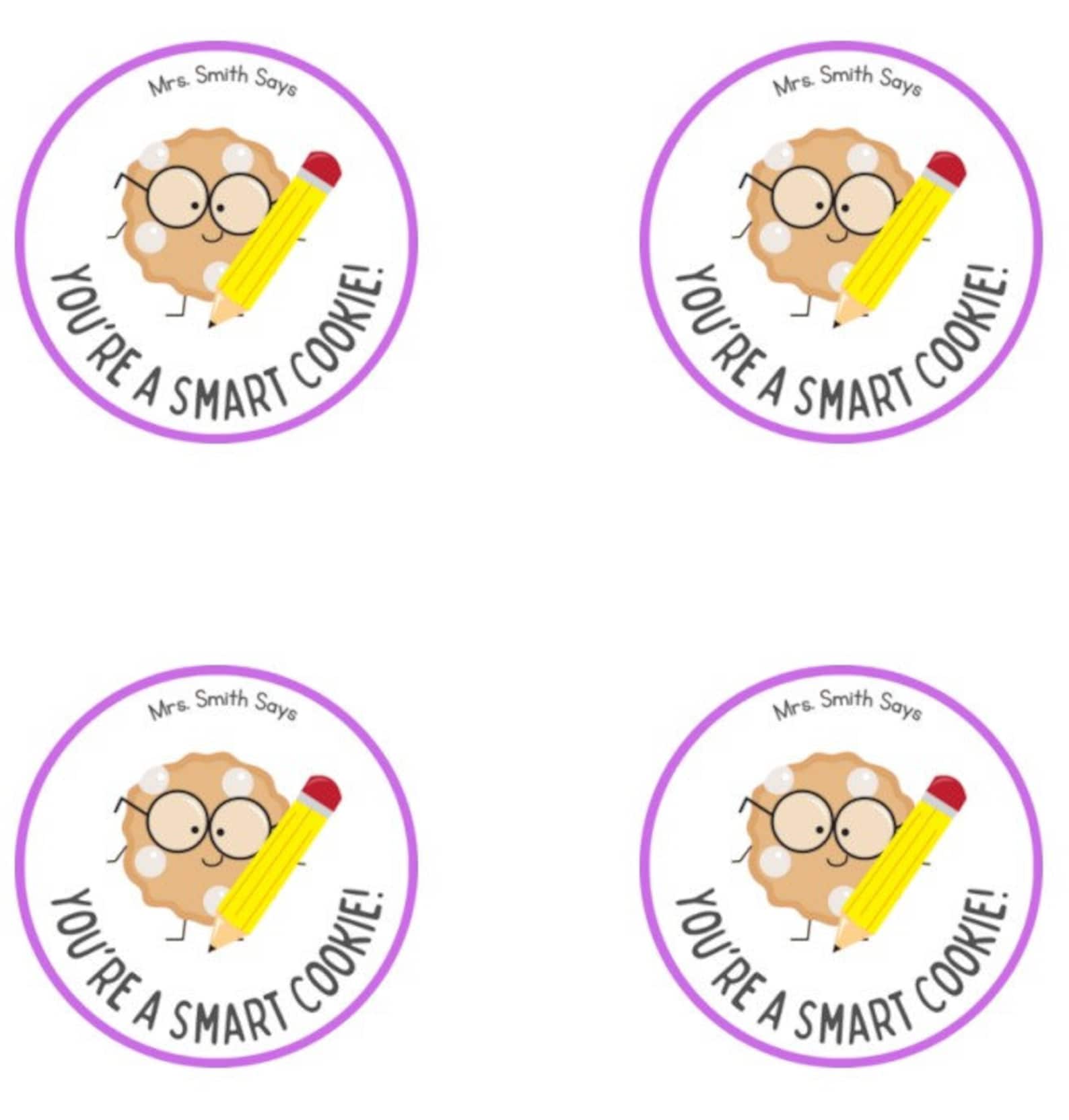 Cookies Reward Sticker Custom Student Reward Sticker Smart Cookie - Etsy