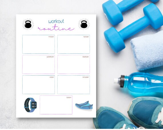 Minimalist Printable Workout Planner | Fitness Tracker | Fitness ...