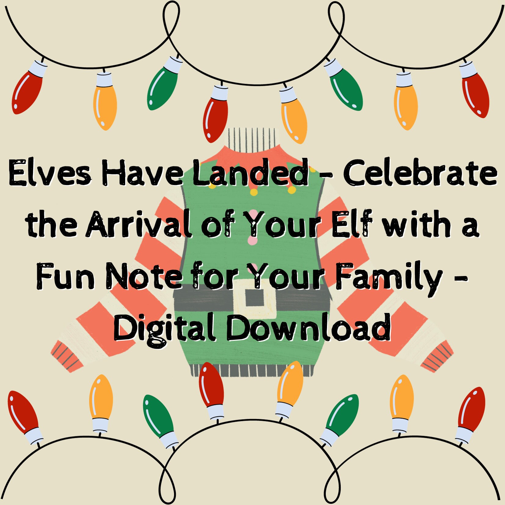 Elf Arrival Letter Template Letter From Elf Template Etsy
