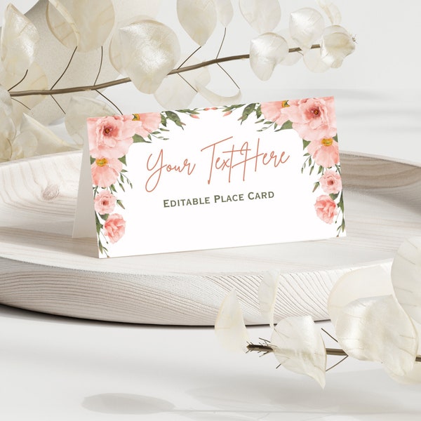 Mother's Day Brunch Buffet Card Template |  Mother's Day Place Card | Food Card Template | Buffet Tent Card | Flower Place Card Template