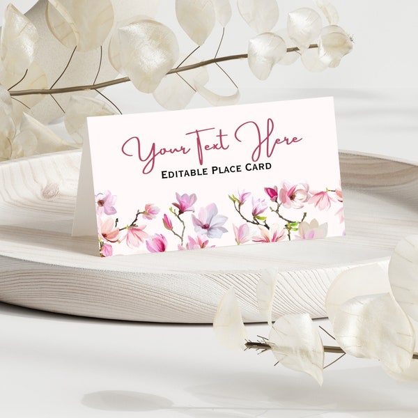 Mother's Day Brunch Buffet Card Template |  Mother's Day Place Card | Food Card Template | Buffet Tent Card | Flower Place Card Template