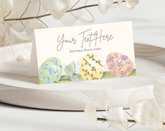Easter Buffet Card Template |  Easter Place Card Template | Food Card Template | Buffet Tent Card