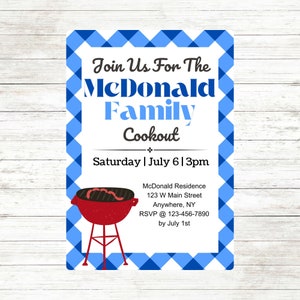Family Cookout Invitation Template | Editable Cookout Invitation | BBQ Invite Template | Summer Party Invitation | Summer Picnic Invitation