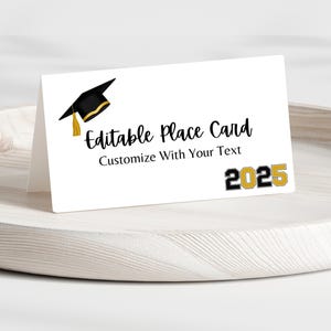Graduation Buffet Card Template |  Graduation Place Card | Food Card Template | Buffet Tent Card | Place Card Template