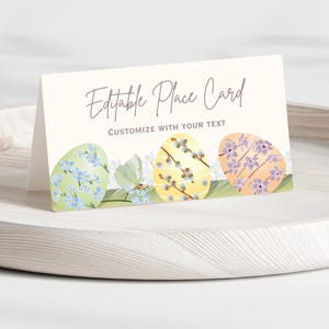 Easter Buffet Card Template |  Easter Place Card Template | Food Card Template | Buffet Tent Card