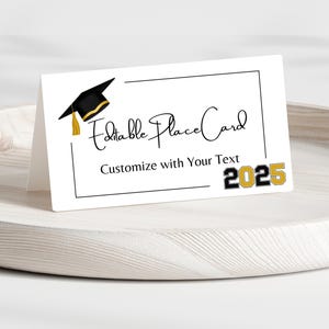 Graduation Buffet Card Template |  Graduation Place Card | Food Card Template | Buffet Tent Card | Place Card Template | Class of 2025