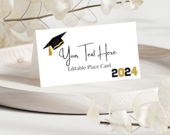 Graduation Buffet Card Template |  Graduation Place Card | Food Card Template | Buffet Tent Card | Place Card Template