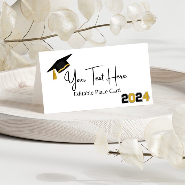 Graduation Buffet Card Template |  Graduation Place Card | Food Card Template | Buffet Tent Card | Place Card Template