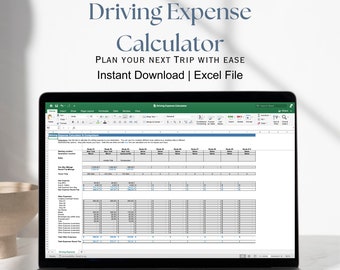 Fahrkostenrechner: Reisevergleich Vorlage (Excel Instant Download)
